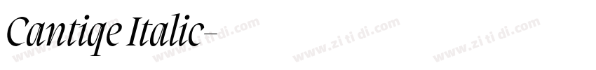 Cantiqe Italic字体转换